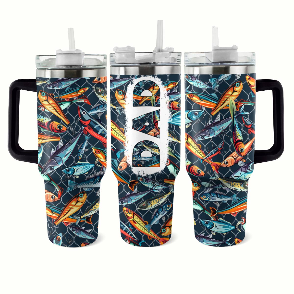 Dadâ€™s Fishbait Custom Stanley Cup 40 oz 30 oz Tumbler With HandleTVC2301793