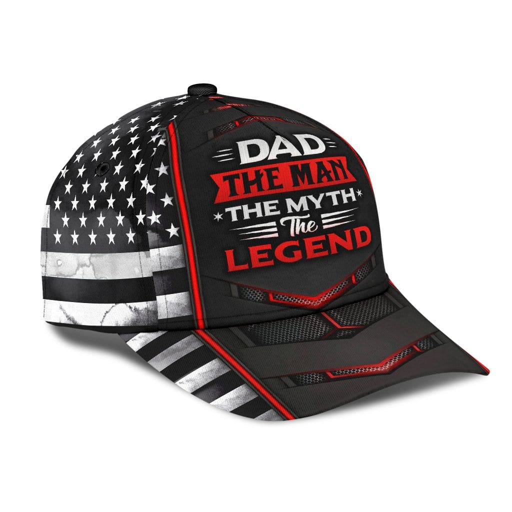 DAD Baseball Cap Dad US Myth Legend Red Flag Classic Hat Trucker Hats Custom Hats Gifts For Men & Women