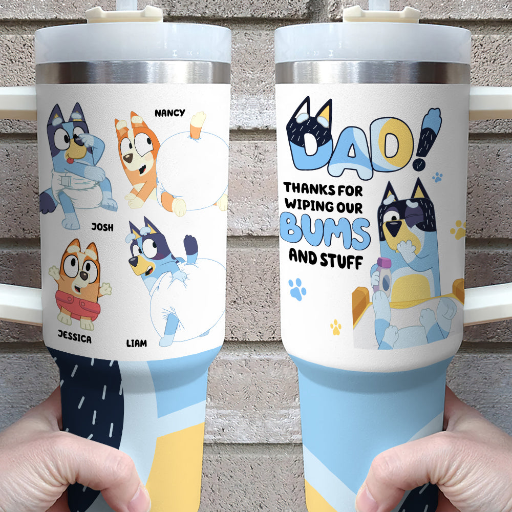 Dad Bluey Cartoon Custom Stanley Cup 40 oz 30 oz Tumbler With HandleTVC2301765 - Image 3