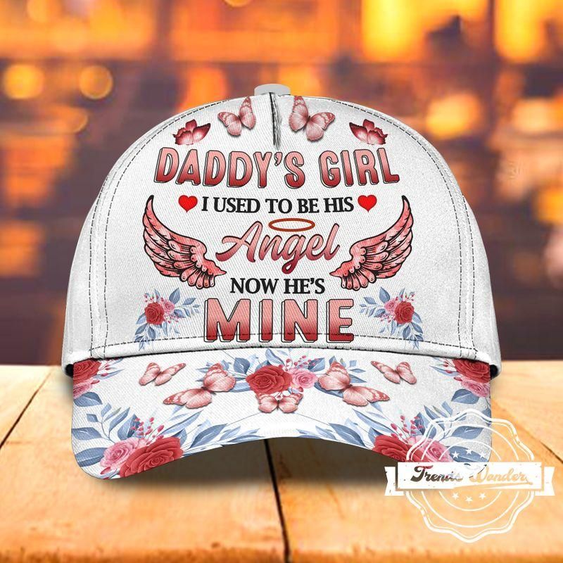 Daddy'S Girl White Classic Cap Baseball Cap Trucker Hats Custom Hats Gifts For Men & Women