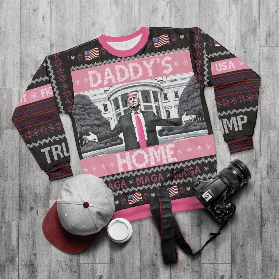 Daddys Home, Trump Christmas Sweater, Unisex