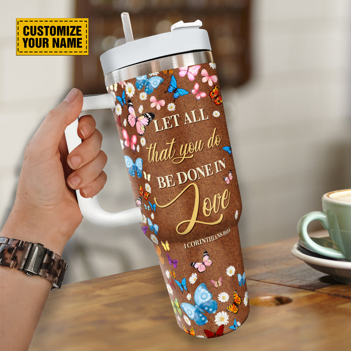 Daisy Butterfly Faith Custom Stanley Cup 40 oz 30 oz Tumbler With HandleTVC2301690 - Image 5