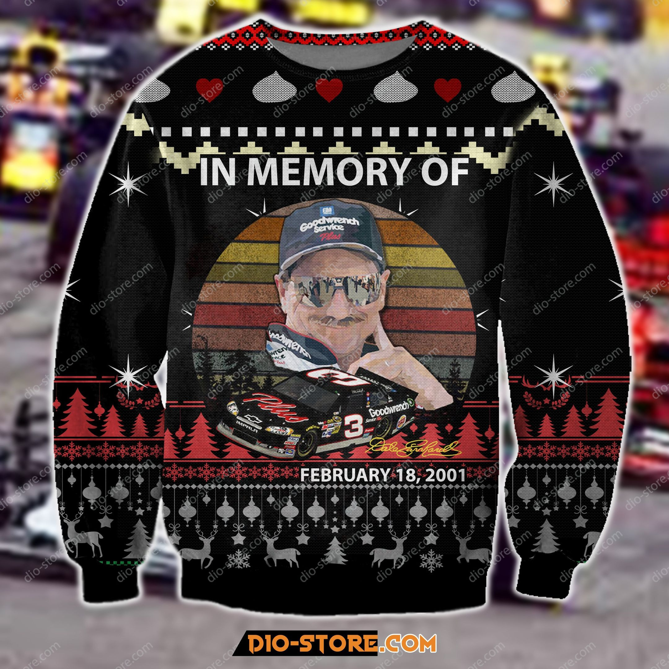 Dale Earnhardt In Memory Of For Unisex Ugly Christmas Sweater Adult 3D Funny Matching for family