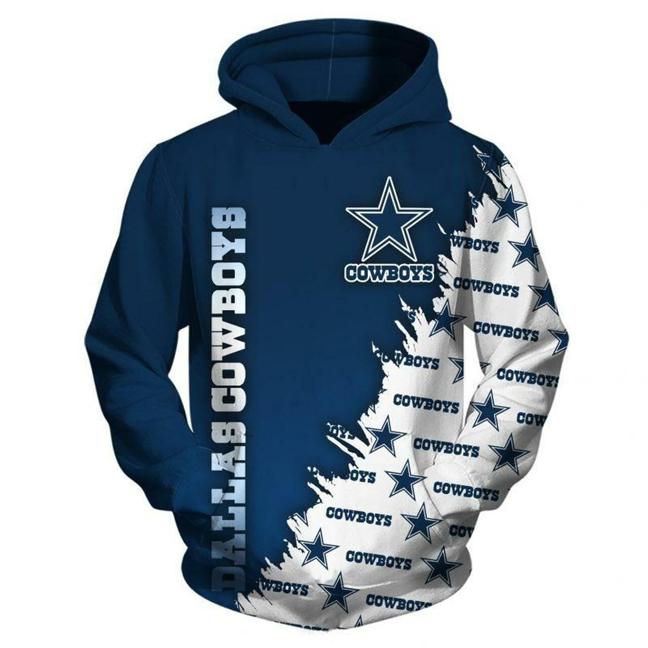 Dallas Cowboys 3D All Over Print Hoodie, Zip Hoodie