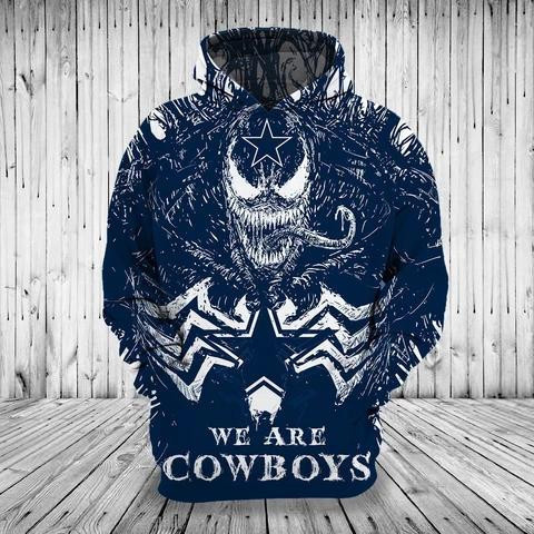 Dallas Cowboys 3D All Over Print Hoodie, Zip Hoodie