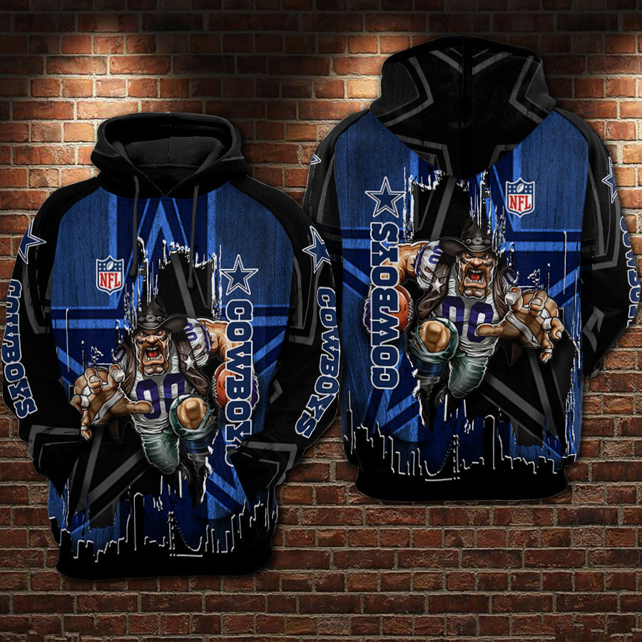 Dallas Cowboys 3D All Over Print Hoodie, Zip Hoodie