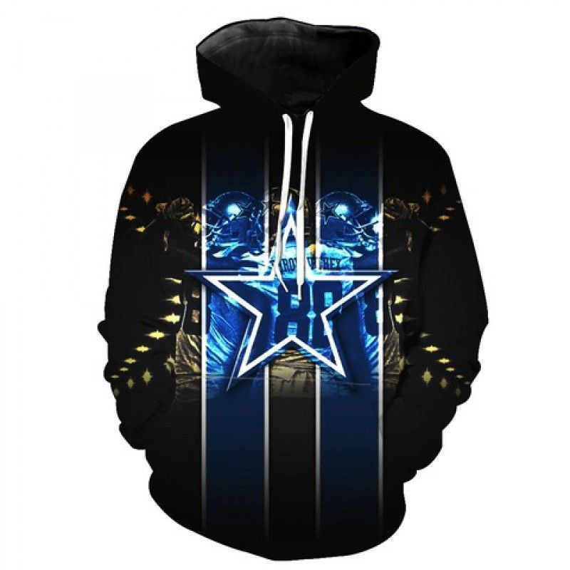 Dallas Cowboys Blue Strip 3D All Over Print Hoodie, Zip Hoodie