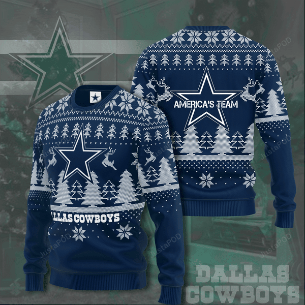 Dallas Cowboys Christmas Ugly Christmas Sweater Adult 3D Funny Matching for family