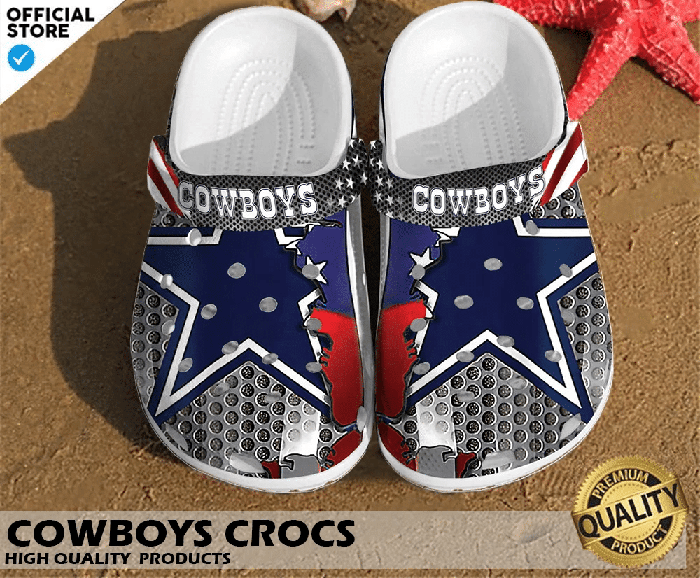 Dallas Cowboys Crocs Clog Shoes - Image 2