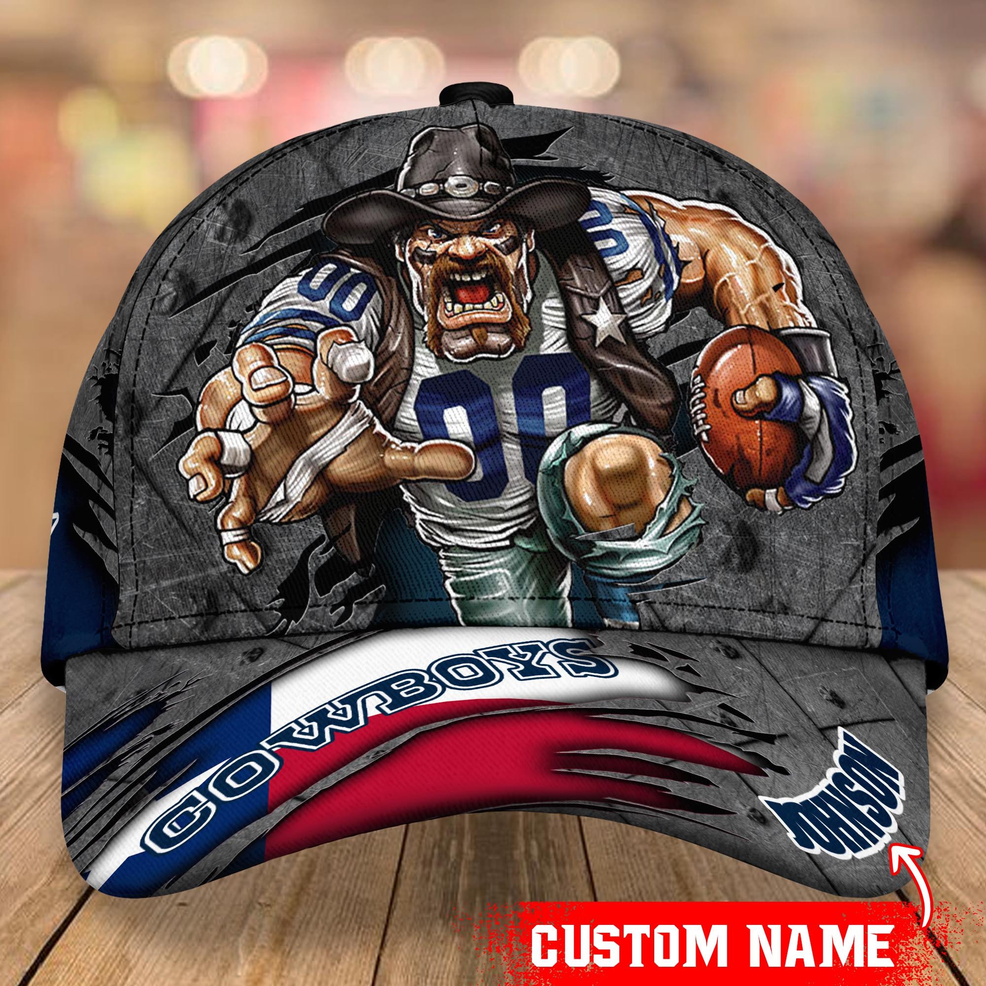 Dallas Cowboys Custom Name Classic Caps Trucker Hats Custom Hats Gifts For Men & Women