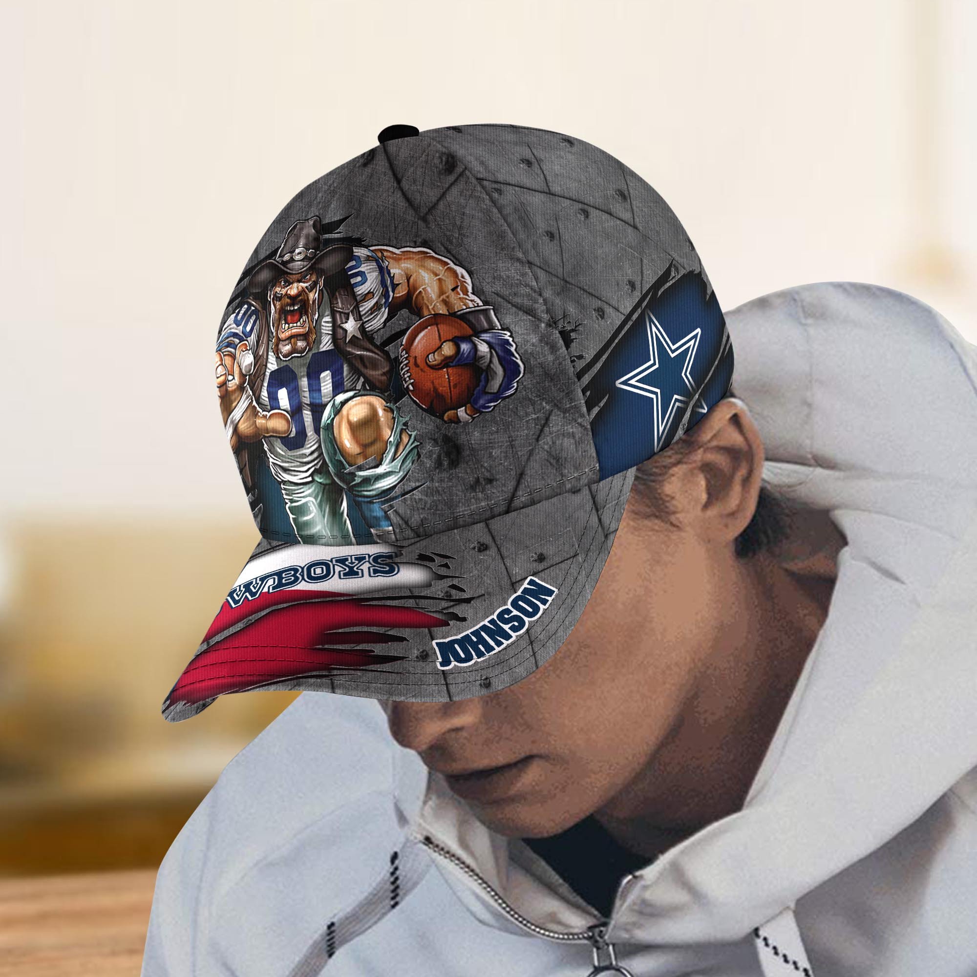 Dallas Cowboys Custom Name Classic Caps Trucker Hats Custom Hats Gifts For Men & Women