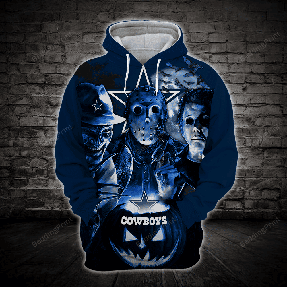 Dallas Cowboys Halloween 3D All Over Print Hoodie, Zip Hoodie
