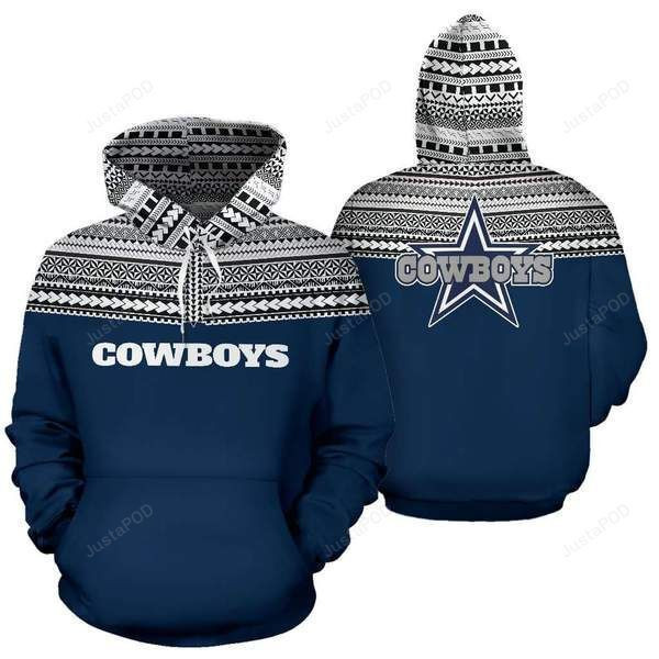 Dallas Cowboys Ncaa Football Maori Tattoo 3D All Over Print Hoodie, Zip Hoodie