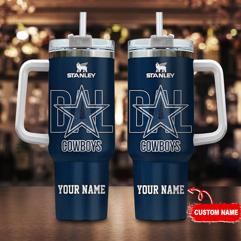 Dallas Cowboys NFL 3D Logo Custom Stanley Cup 40 oz 30 oz Tumbler With HandleTVC2301108