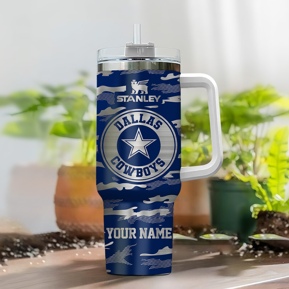 Dallas Cowboys NFL Camo Pattern Custom Stanley Cup 40 oz 30 oz Tumbler With HandleTVC230198 - Image 2