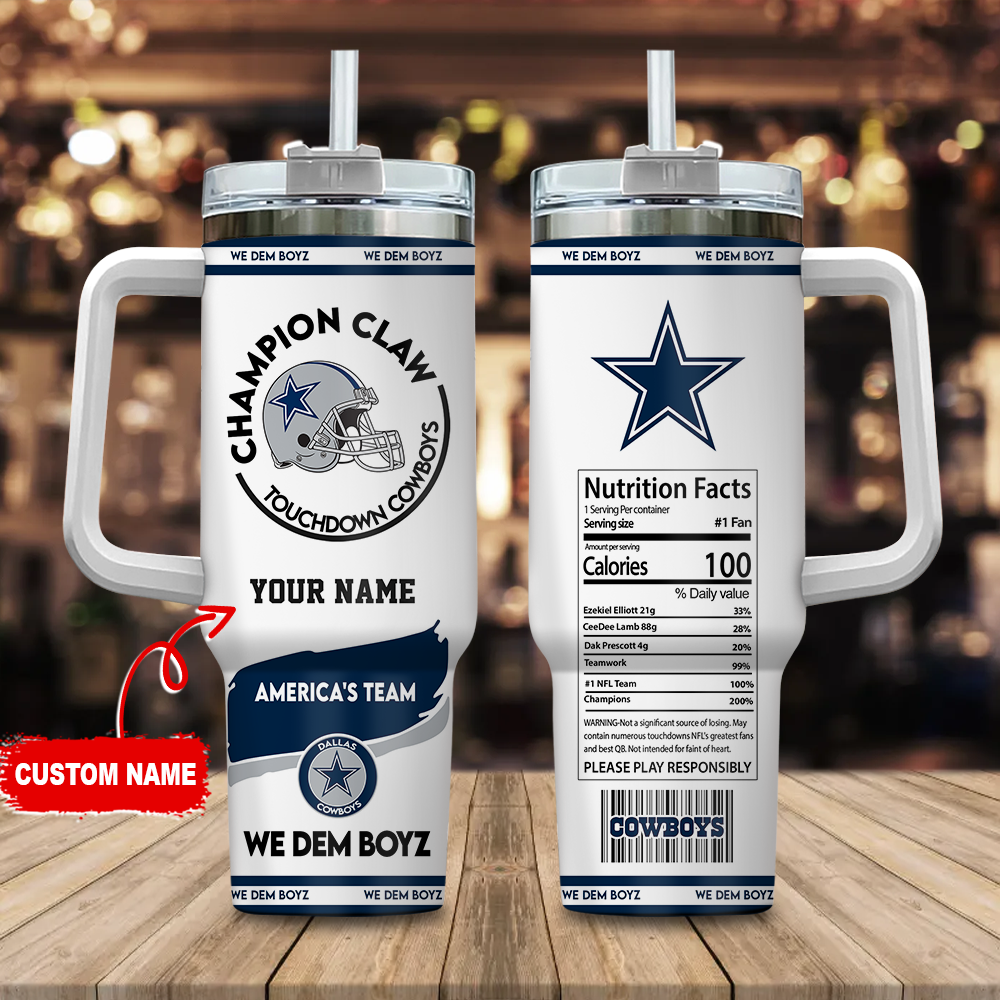 Dallas Cowboys NFL Champion Claw Custom Stanley Cup 40 oz 30 oz Tumbler With HandleTVC230130