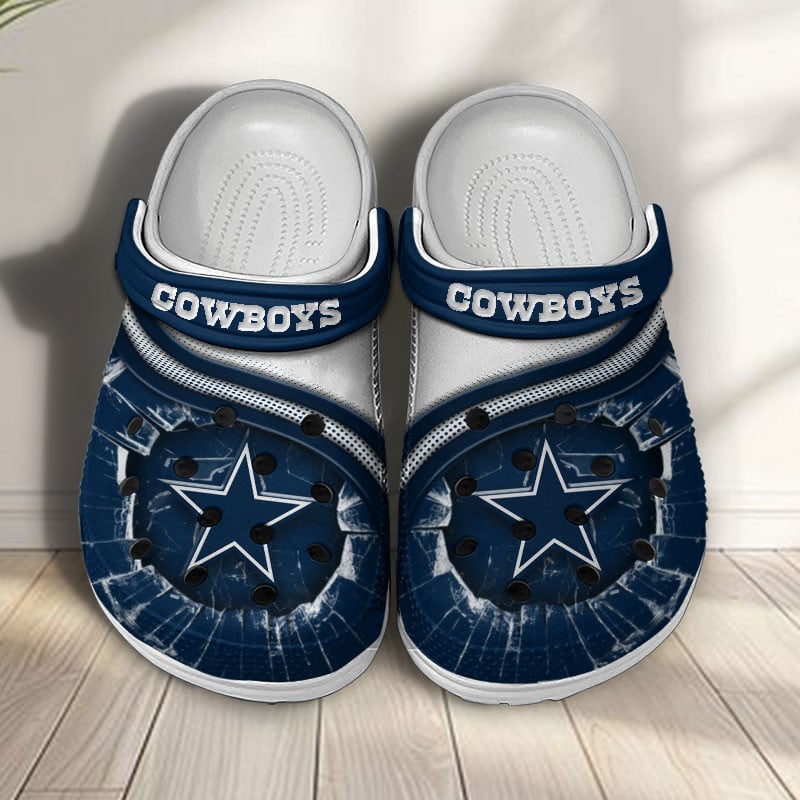 Dallas Cowboys NFL Crocs Crocband Clogs Shoes Comfortable For Men Women and Kids
