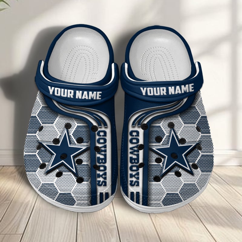 Dallas Cowboys NFL Crocs Crocband Clogs Shoes Comfortable For Men Women and Kids