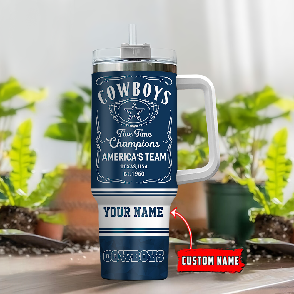 Dallas Cowboys NFL Custom Stanley Cup 40 oz 30 oz Tumbler With HandleTVC2301119 - Image 2