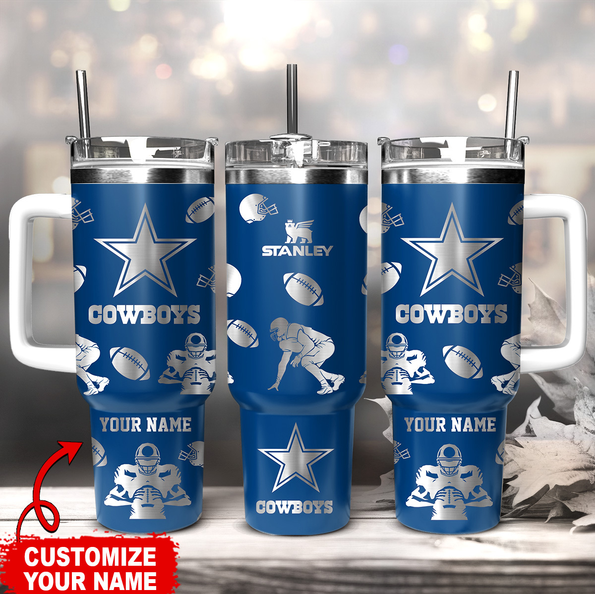 Dallas Cowboys NFL Custom Stanley Cup 40 oz 30 oz Tumbler With HandleTVC230127