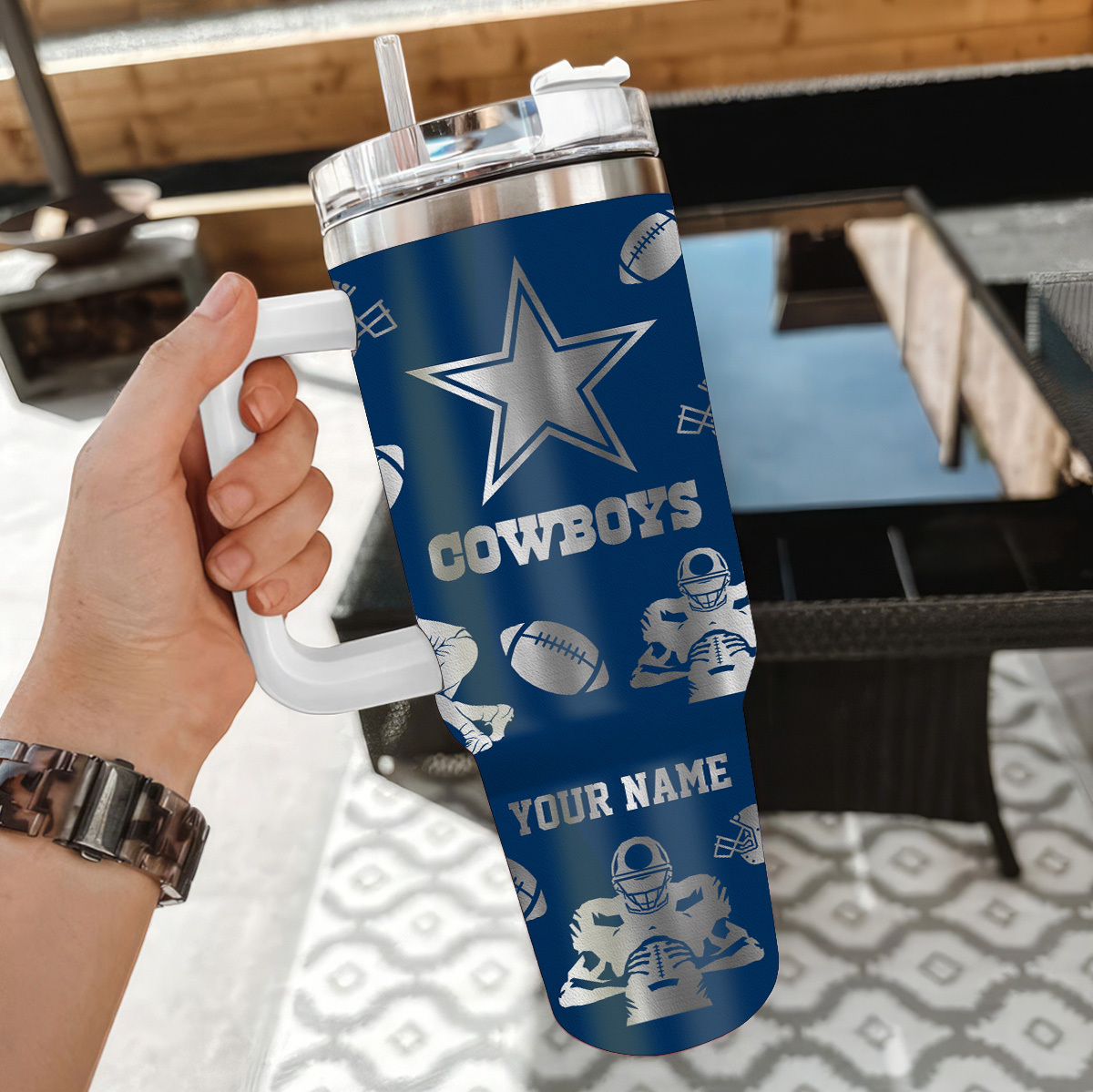 Dallas Cowboys NFL Custom Stanley Cup 40 oz 30 oz Tumbler With HandleTVC230127 - Image 2