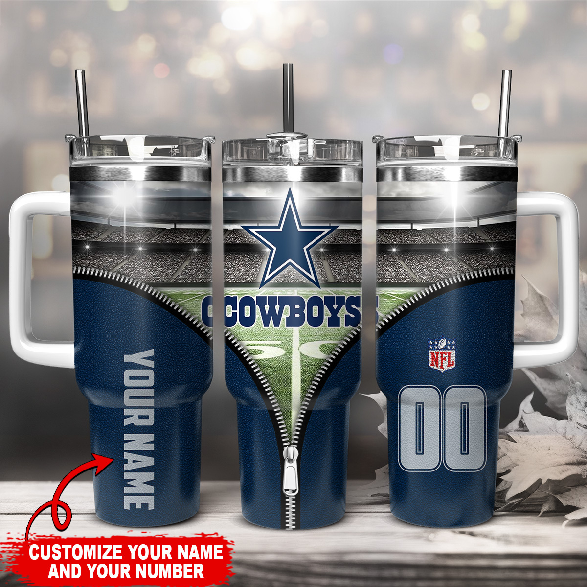 Dallas Cowboys NFL Custom Stanley Cup 40 oz 30 oz Tumbler With HandleTVC230139