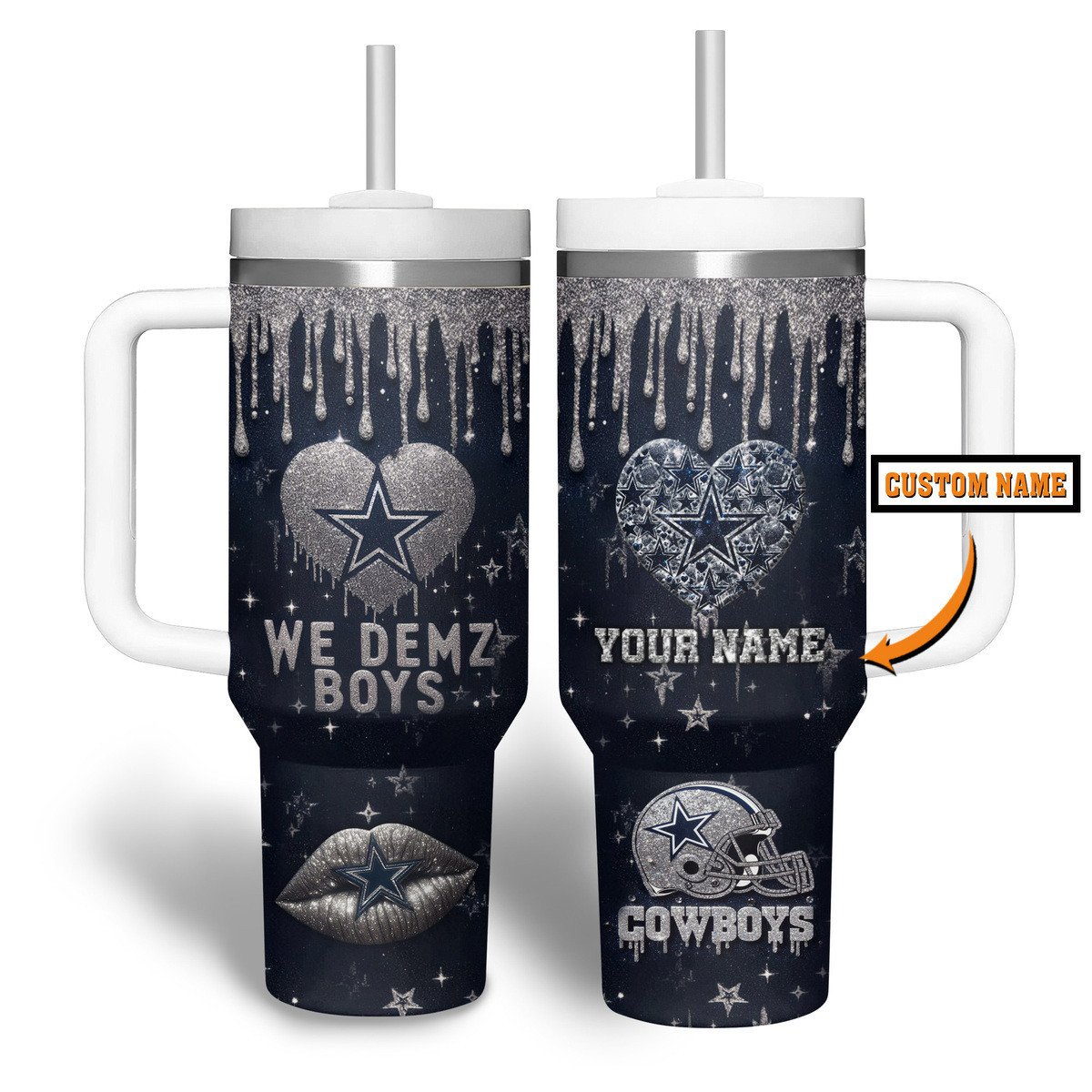 Dallas Cowboys NFL Custom Stanley Cup 40 oz 30 oz Tumbler With HandleTVC2301513
