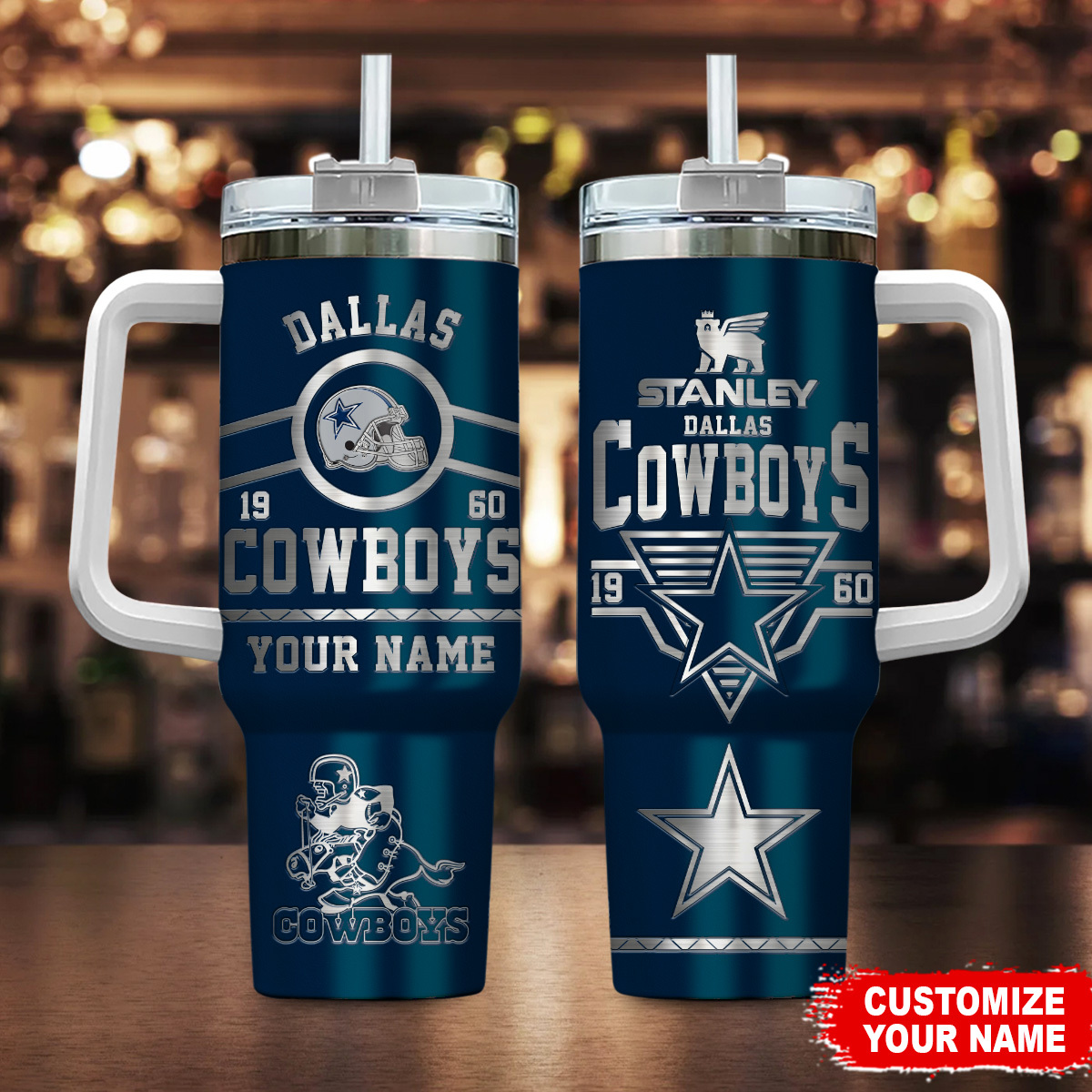 Dallas Cowboys NFL Custom Stanley Cup 40 oz 30 oz Tumbler With HandleTVC230152