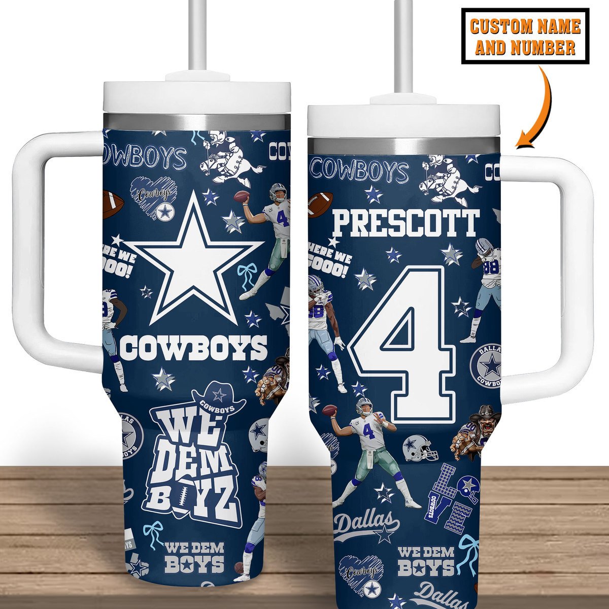 Dallas Cowboys NFL Custom Stanley Cup 40 oz 30 oz Tumbler With HandleTVC2301738