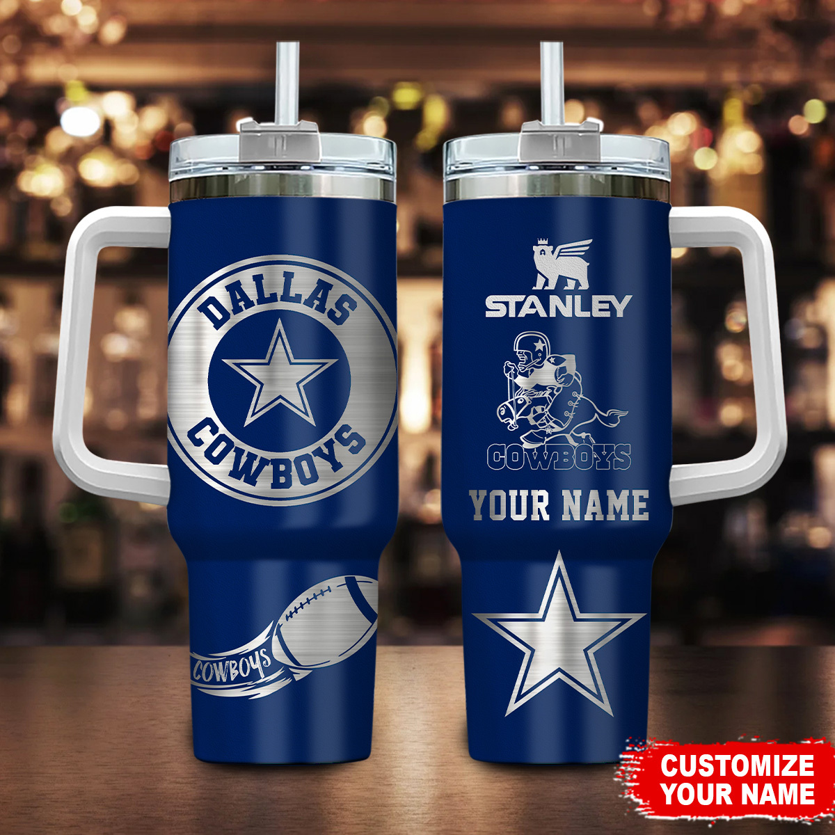 Dallas Cowboys NFL Custom Stanley Cup 40 oz 30 oz Tumbler With HandleTVC230178