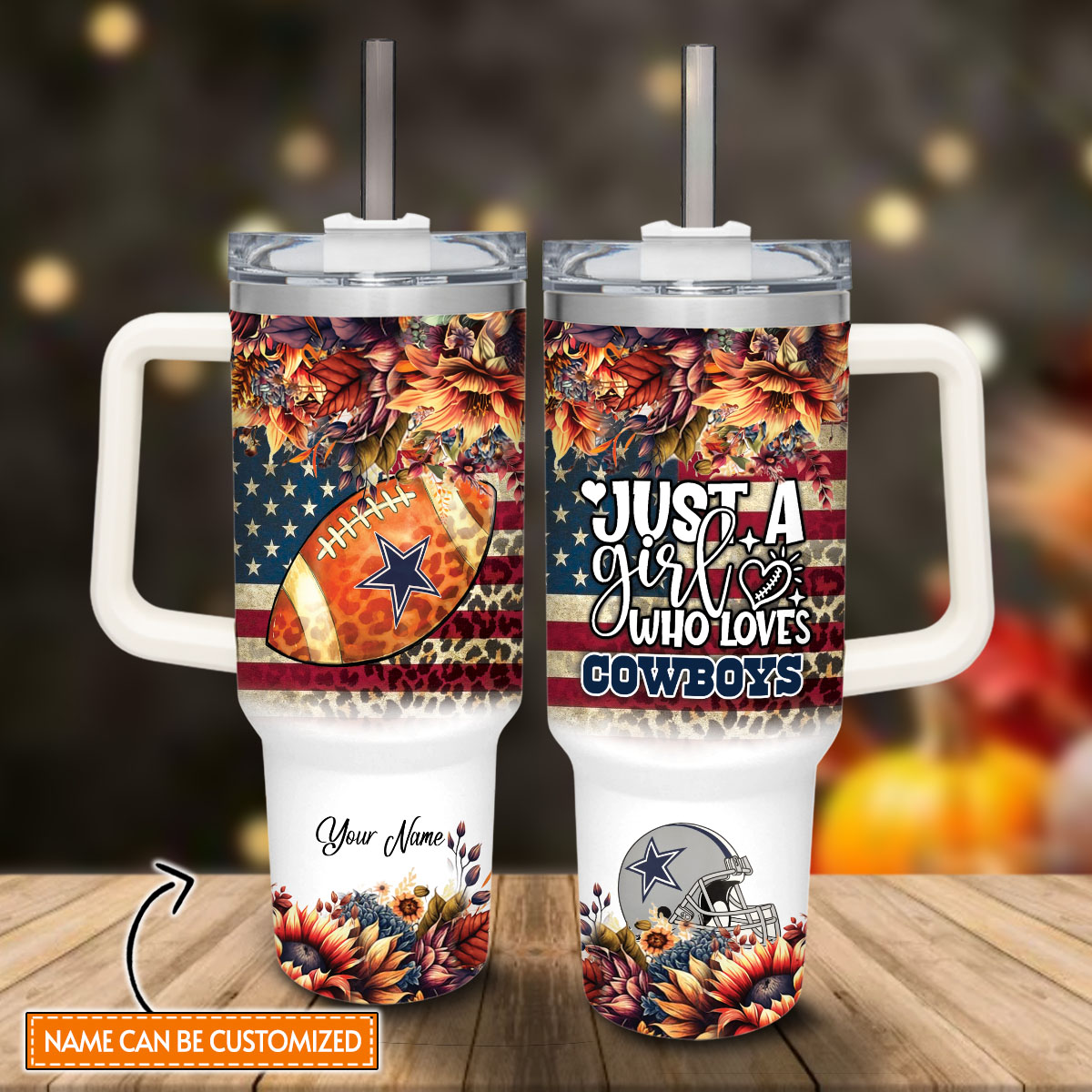 Dallas Cowboys NFL Custom Stanley Cup 40 oz 30 oz Tumbler With HandleTVC2301815