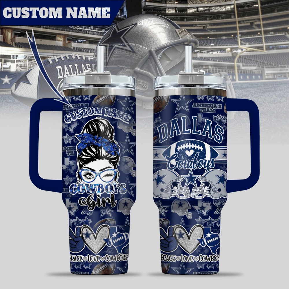 Dallas Cowboys NFL Custom Stanley Cup 40 oz 30 oz Tumbler With HandleTVC230199