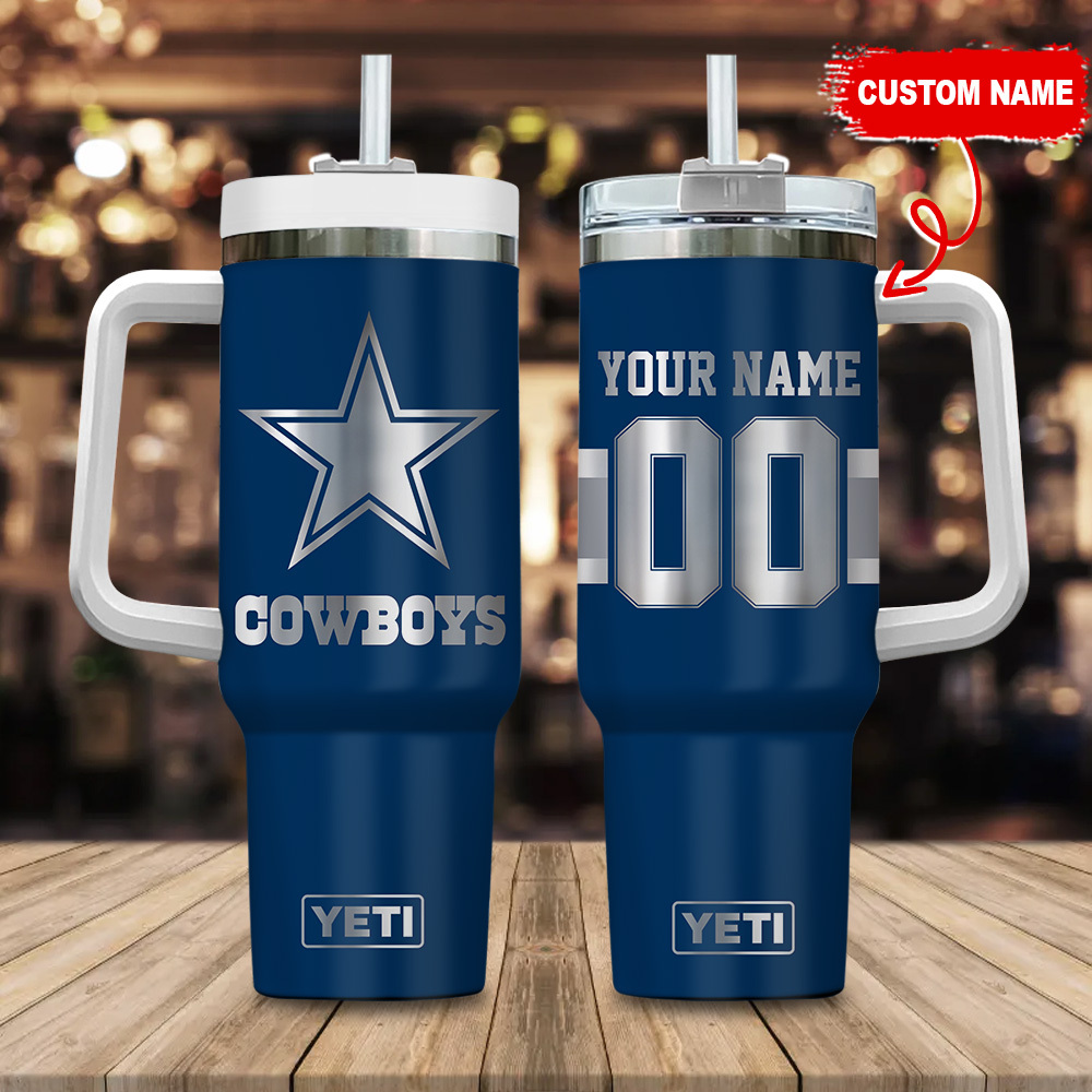 Dallas Cowboys NFL Laser Engraved Effect Custom Stanley Cup 40 oz 30 oz Tumbler With HandleTVC2301120