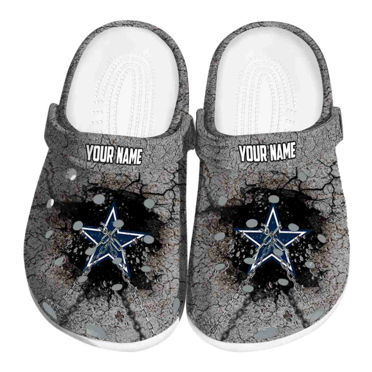 Dallas Cowboys NFL Sport Crocs Crocband Clogs Shoes Comfortable For Men Women and Kids