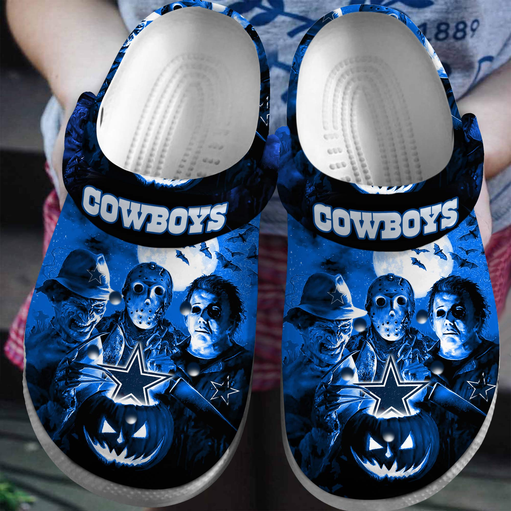 Dallas Cowboys NFL Sport Crocs Crocband Clogs Shoes Comfortable For Men Women and Kids