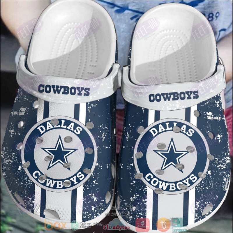 Dallas Cowboys NFL Sport Crocs Crocband Clogs Shoes Comfortable For Men Women and Kids