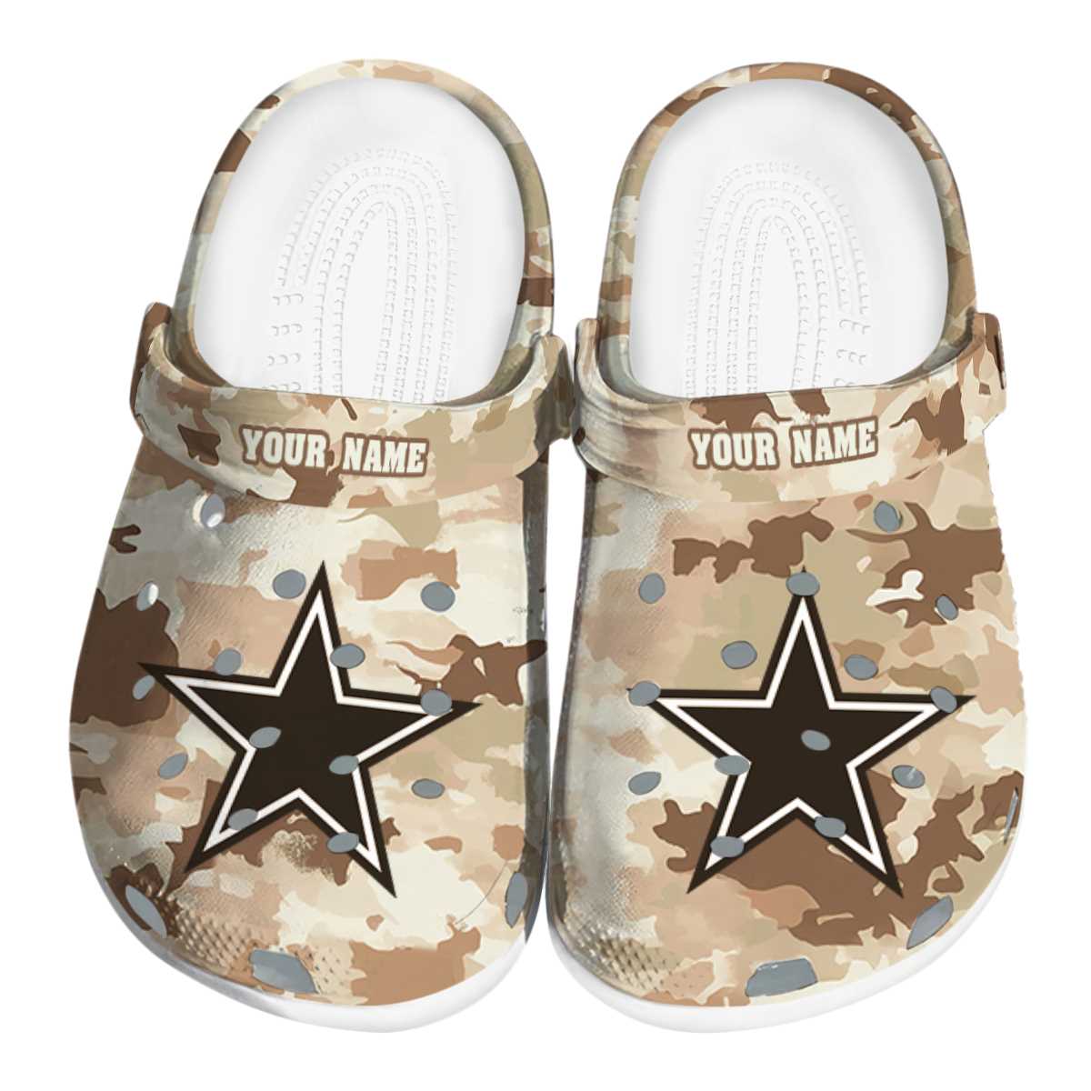 Dallas Cowboys NFL Sport Crocs Crocband Clogs Shoes Comfortable For Men Women and Kids