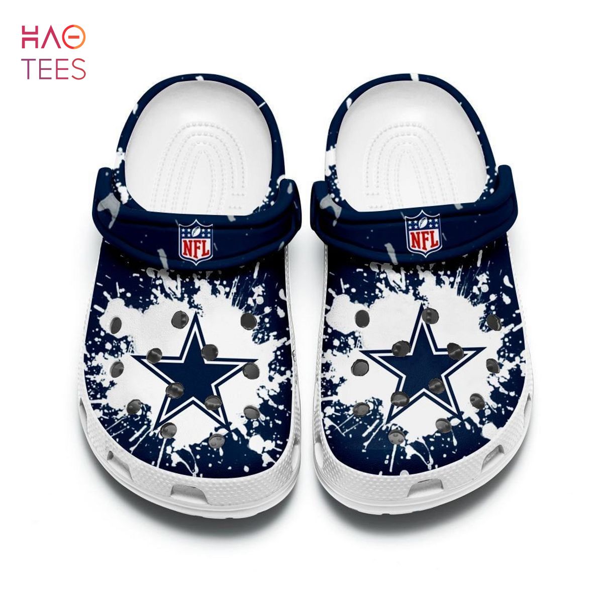 Dallas Cowboys NFL Sport Crocs Crocband Clogs Shoes Comfortable For Men Women and Kids