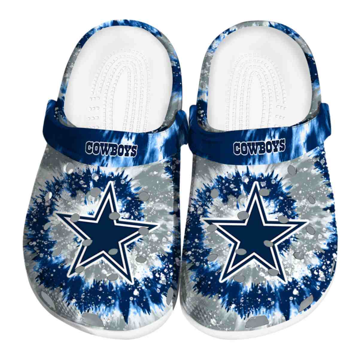 Dallas Cowboys NFL Sport Crocs Crocband Clogs Shoes Comfortable For Men Women and Kids