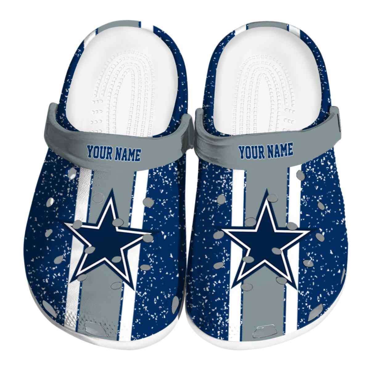 Dallas Cowboys NFL Sport Crocs Crocband Clogs Shoes Comfortable For Men Women and Kids