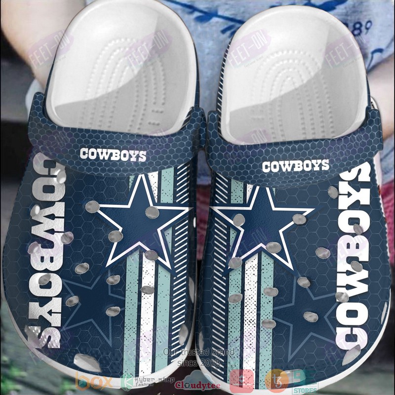Dallas Cowboys NFL Sport Crocs Crocband Clogs Shoes Comfortable For Men Women and Kids