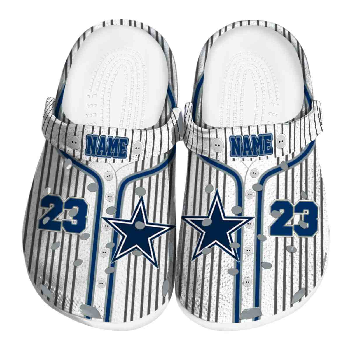 Dallas Cowboys NFL Sport Crocs Crocband Clogs Shoes Comfortable For Men Women and Kids