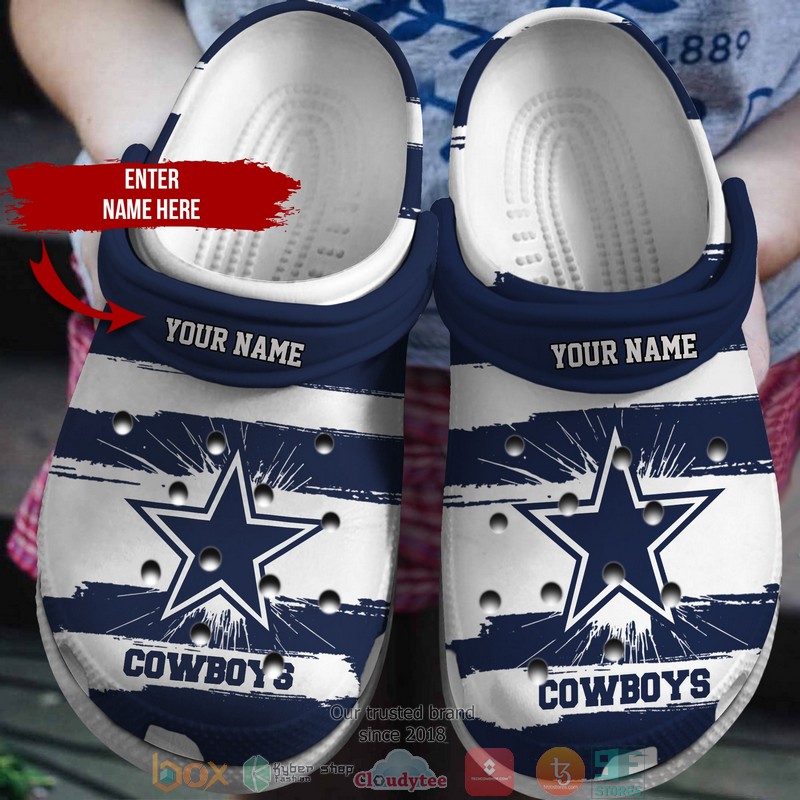 Dallas Cowboys NFL Sport Crocs Crocband Clogs Shoes Comfortable For Men Women and Kids