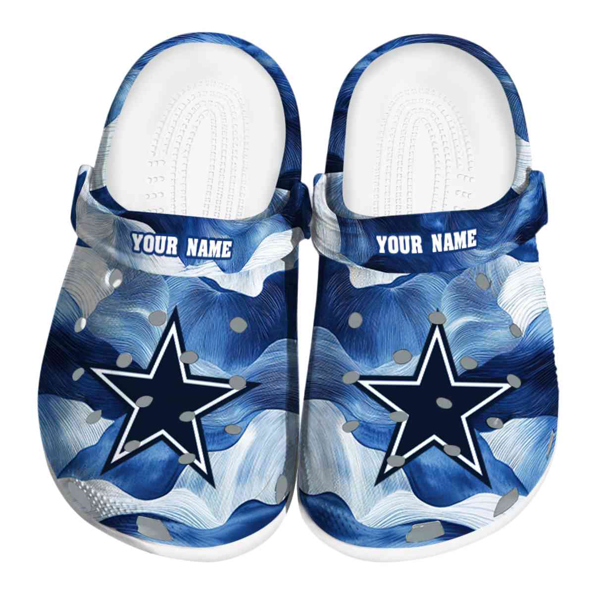 Dallas Cowboys NFL Sport Crocs Crocband Clogs Shoes Comfortable For Men Women and Kids