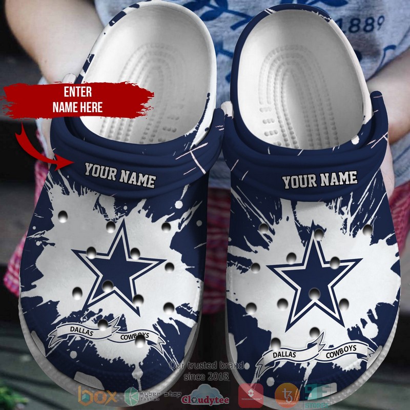 Dallas Cowboys NFL Sport Crocs Crocband Clogs Shoes Comfortable For Men Women and Kids