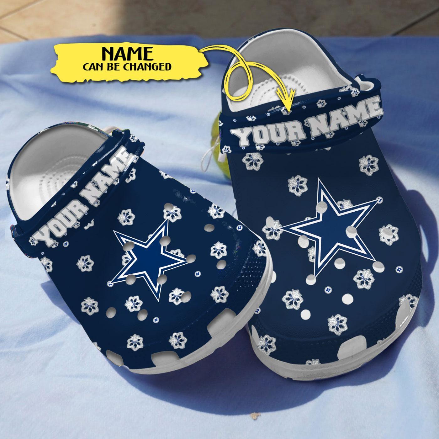 Dallas Cowboys NFL Sport Crocs Crocband Clogs Shoes Comfortable For Men Women and Kids