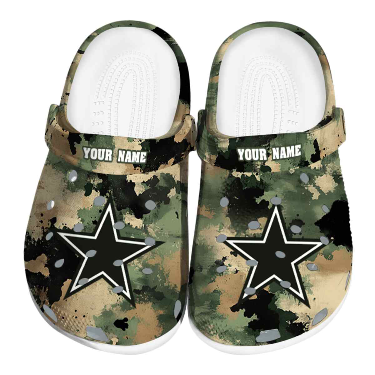 Dallas Cowboys NFL Sport Crocs Crocband Clogs Shoes Comfortable For Men Women and Kids