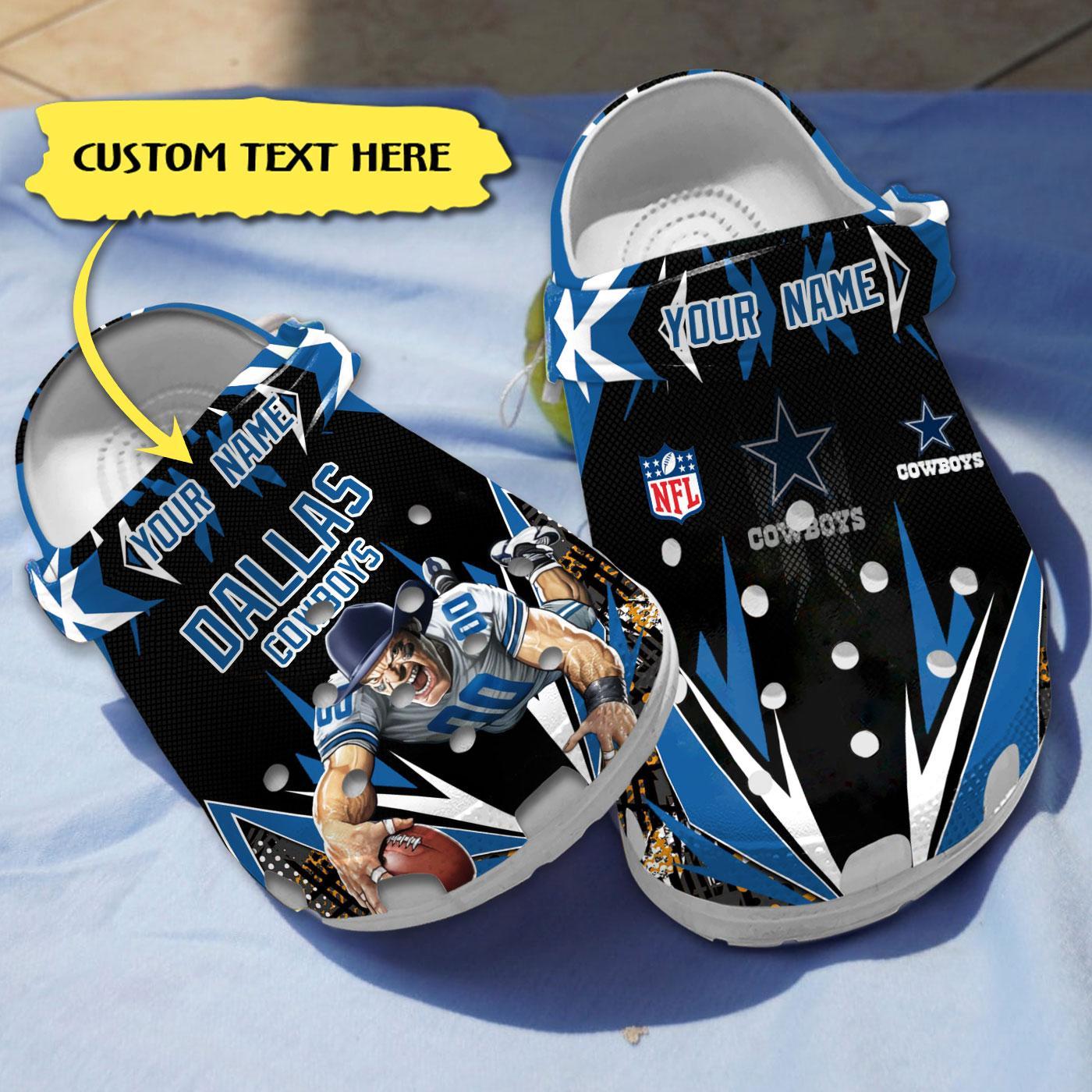 Dallas Cowboys NFL Sport Crocs Crocband Clogs Shoes Comfortable For Men Women and Kids