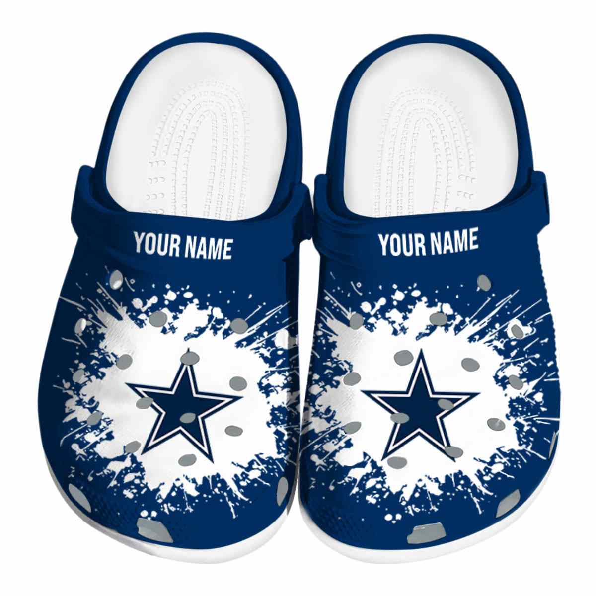 Dallas Cowboys NFL Sport Crocs Crocband Clogs Shoes Comfortable For Men Women and Kids