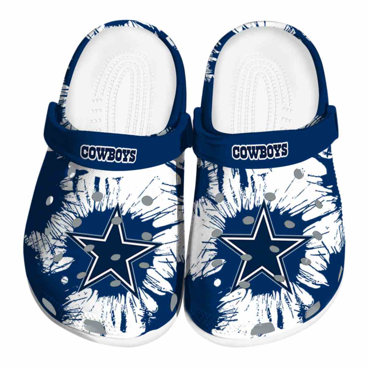 Dallas Cowboys NFL Sport Crocs Crocband Clogs Shoes Comfortable For Men Women and Kids